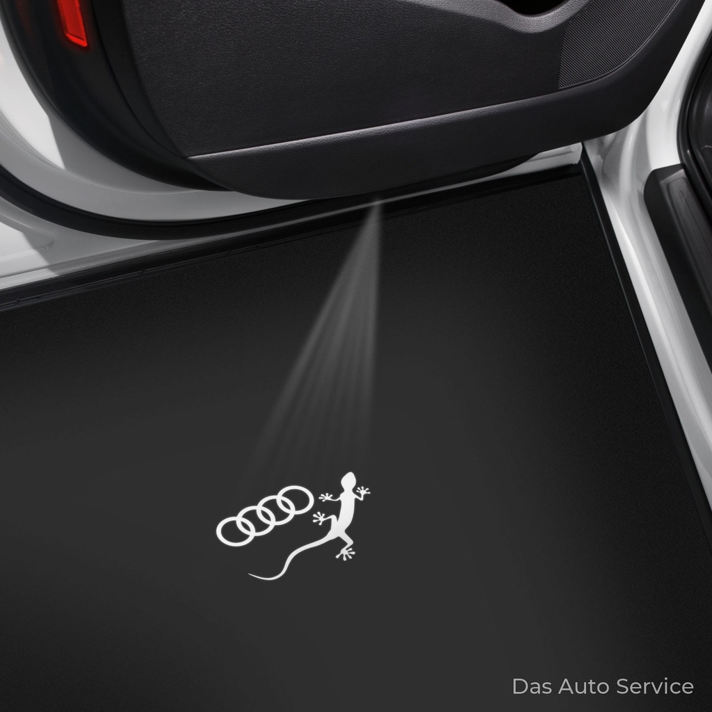 LED проектори за вратите Audi, халките на Audi и гекон