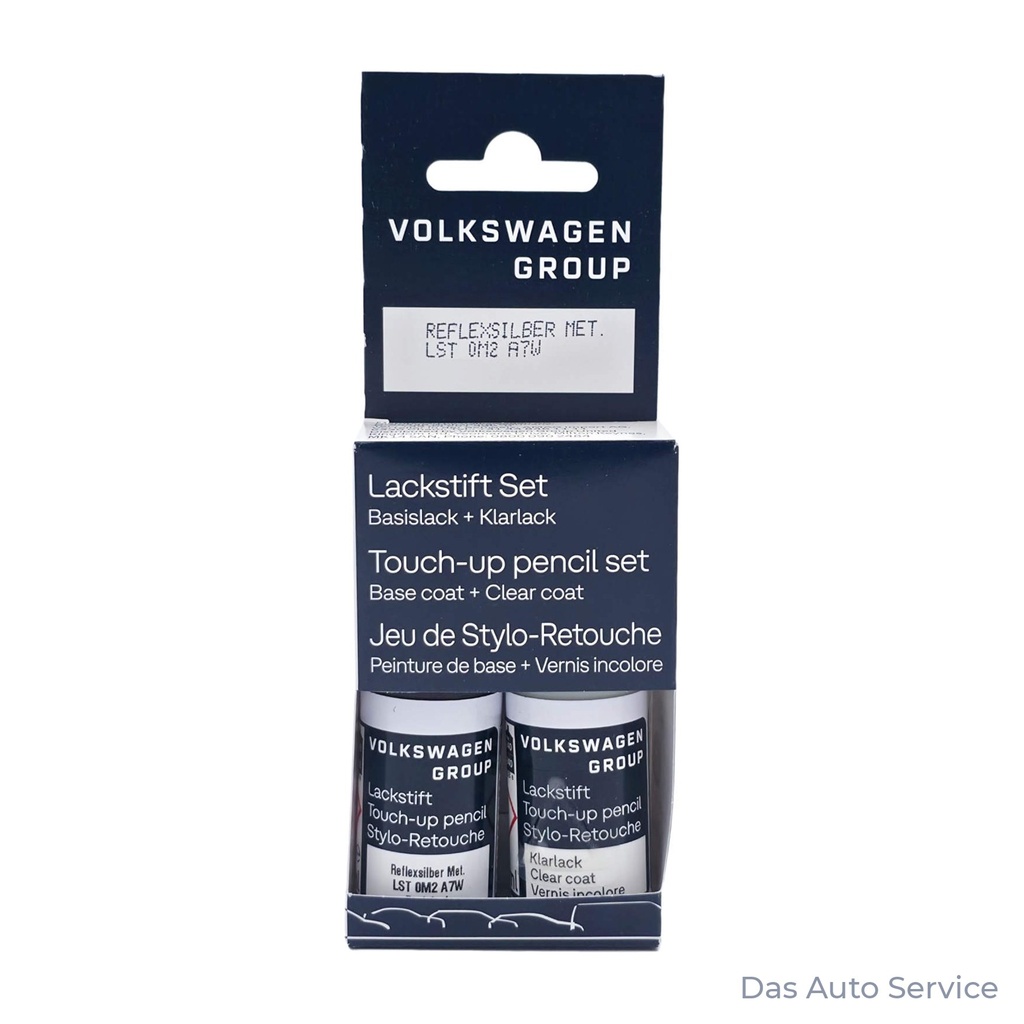 Audi / VW touch-up paint LA7W, Reflex Silver Metallic