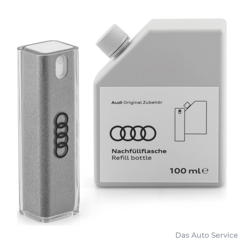 Комплект Audi 2 в 1 за почистване на дисплеи с бутилка за допълване