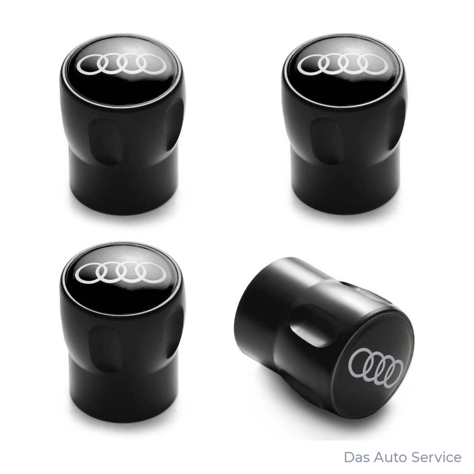 Black Audi valve caps
